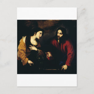 Christus en de vrouw van Samaria Briefkaart