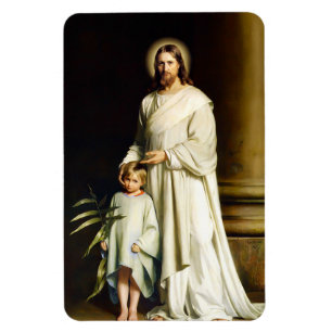 Christus en kind. Fine Art Easter Gift Magneet