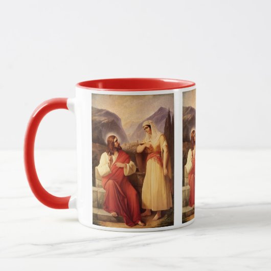 Christus en Samaritan van Christelijke Schleisner Mok (Links)