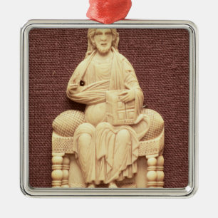 Christus enthroned, Byzantijn, 10-11e eeuw Metalen Ornament