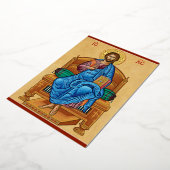 Christus Enthroned Folie Feestdagenkaart (Gedraaid)