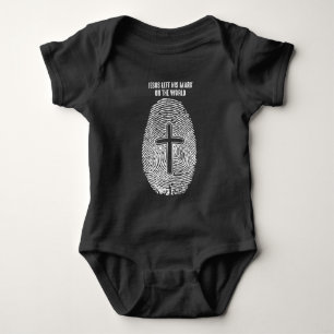 Christus Fingerprint Christelijke Jezus liet zijn Romper