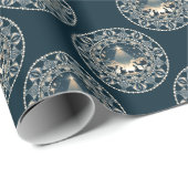 Christus Geboorte Ster van Wonder Polka Dot Mandal Cadeaupapier (Rol Hoek)