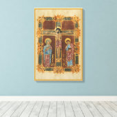 Christus gekruisigde gestrekte canvas afdruk (Insitu (Houten vloer))