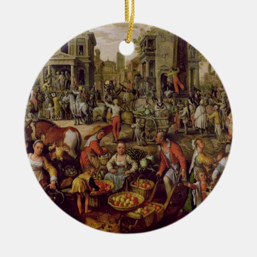 Christus getoond aan het volk keramisch ornament (Voorkant)