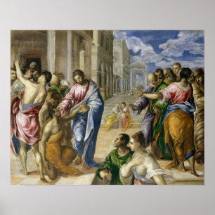 Christus Healing the Blind Poster