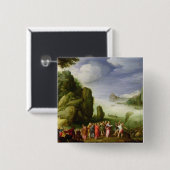 Christus Healing the Possoned of Gerasa, 1608 Vierkante Button 5,1 Cm (Voorkant /achterkant)