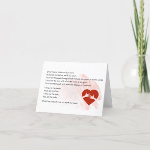 Christus heeft nu geen lichaam meer dan uw kaarten