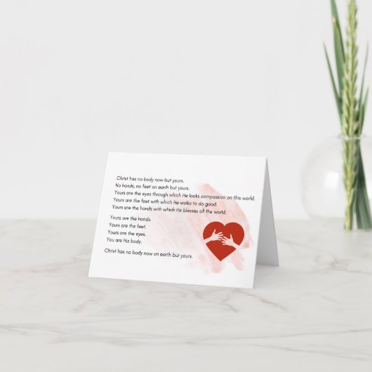 Christus heeft nu geen lichaam meer dan uw kaarten (Voorkant)