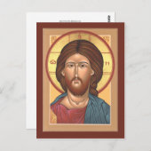 Christus het Briefkaart van de Savior (Voorkant / Achterkant)