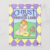 Christus het Lam Pasen Inspirerend Briefkaart (Voorkant)