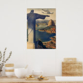Christus het Redeemer-beeld, Rio de Janeiro, Brazi Poster (Keuken)