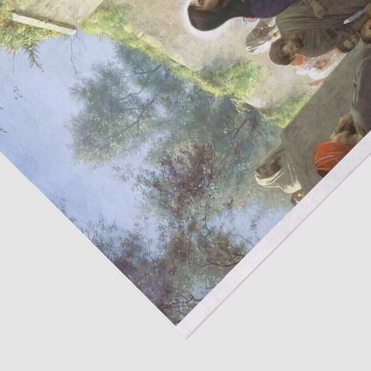 Christus Het witte Man genezen Tissuepapier (Detail)