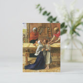 Christus in de timmerkraan van zijn vader briefkaart (Staand voorkant)