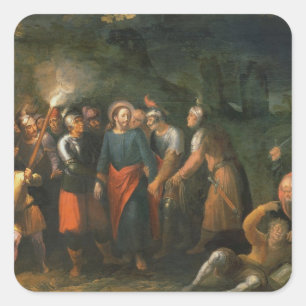 Christus in de tuin van Gethsemane Vierkante Sticker