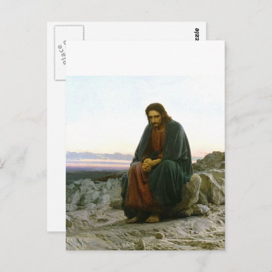 Christus in de woestijn briefkaart (Voorkant / Achterkant)