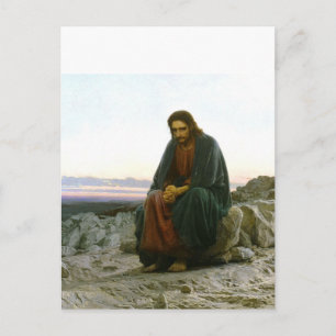 Christus in de woestijn briefkaart