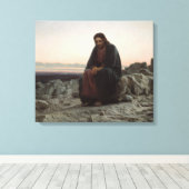Christus in de woestijn canvas afdruk (Insitu (Houten vloer))