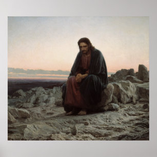 Christus in de woestijn poster