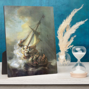 Christus in een storm op het zee van Galilee - Rem Fotoplaat