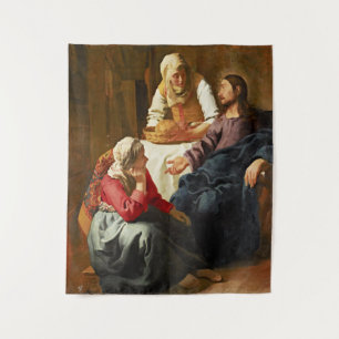 Christus in het huis van Martha en Maria Wandkleed