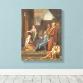 Christus in het Huis van Martha en Mary Canvas Afdruk (Insitu (Houten vloer))