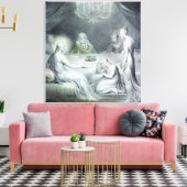 Christus in het Huis van Martha en Mary Canvas Afdruk (Insitu (Woonkamer))