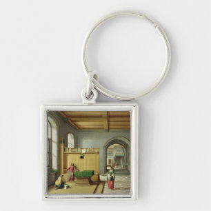 Christus in het Huis van Martha en Mary Sleutelhanger