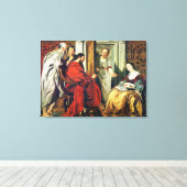 Christus in het Huis van Martha en Mary van Bethan Canvas Afdruk (Insitu (Houten vloer))