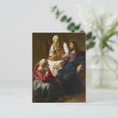 Christus in het Huis van Martha en Mary (Vermeer) Briefkaart (Staand voorkant)