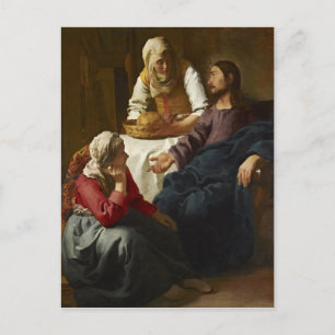 Christus in het Huis van Martha en Mary (Vermeer) Briefkaart