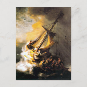 Christus in het Storm op het Zee van Galilee-Rembr Briefkaart