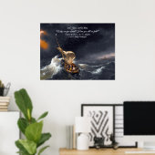 Christus in het Storm Poster (Thuiskantoor)