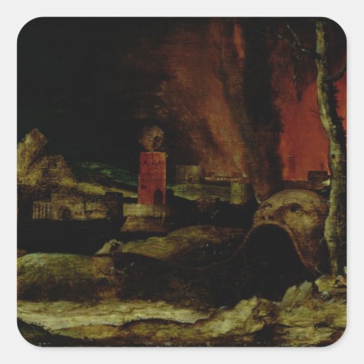 Christus in Limbo 2 Vierkante Sticker (Voorkant)