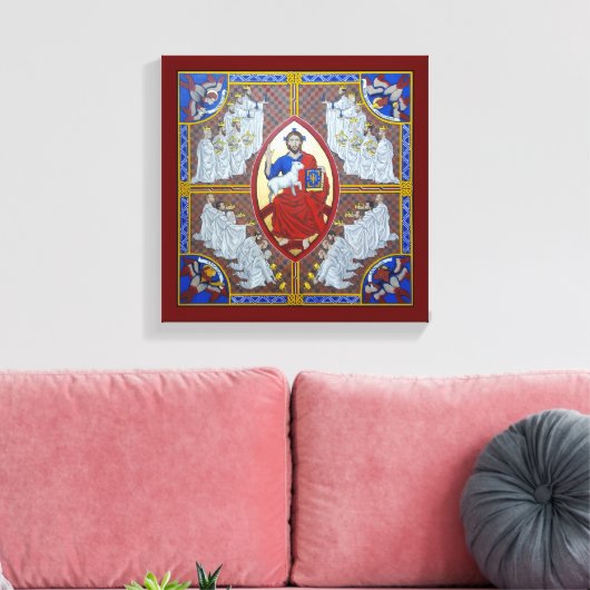 Christus in Majesteit en de 24 Ouderen Canvas Afdruk (Insitu (Woonkamer))