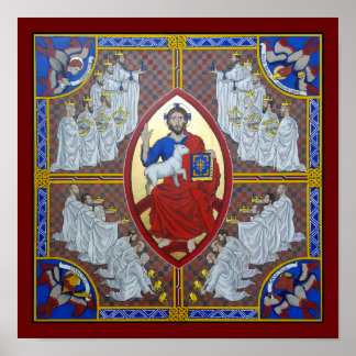 Christus in Majesteit en de 24 Ouderen Poster Prin