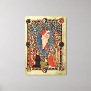 Christus in Majesteit met heiligen Canvas Afdruk