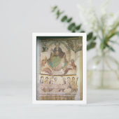 Christus in Majesteit met vier Evangelische Symbol Briefkaart (Staand voorkant)