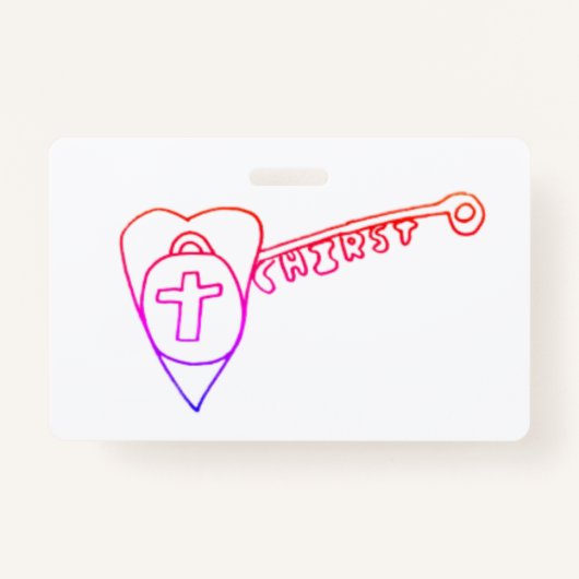 Christus is de sleutel badge (Voorkant)