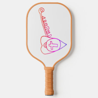 Christus is de sleutelhangbal pickleball paddle