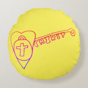 Christus is de sleutelpiloot rond kussen