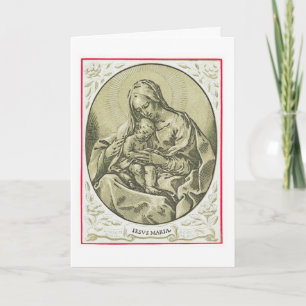 Christus is Geboren, een Vintage Kerstkaart Feestdagen Kaart