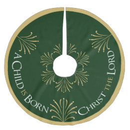 Christus is Geboren Kerstmis | Groen | Kerstboom Rok
