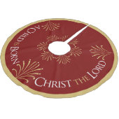 Christus is Geboren Kerstmis | Rood | Kerstboom Rok (Gekanteld)