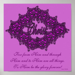 Christus is het centrum - Mode roze Poster