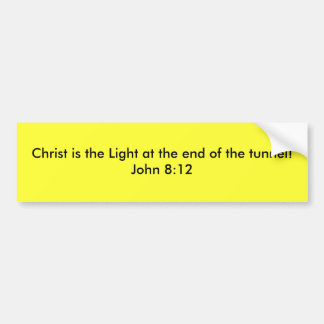 Christus is het Licht aan het eind van de tunnel! Bumpersticker