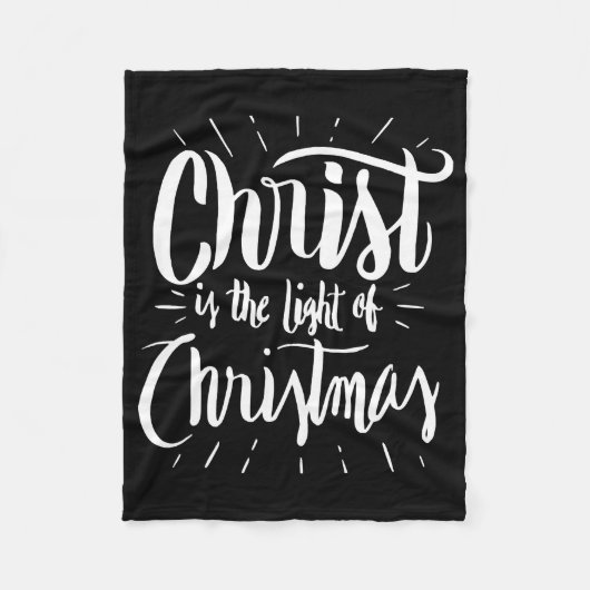 Christus is het Licht van Kerstmis - Christelijk H Fleece Deken (Voorkant)