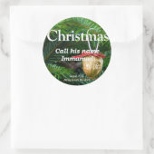 Christus is Immanuel Kerstmis Isaiah 7-14 Ronde Sticker (Tas)