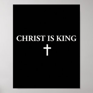 Christus is Koning Christelijk Kruis Religieus Jez Poster