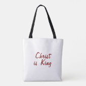 Christus is Koning | Rode tekst op wit Draagtas (Achterkant)